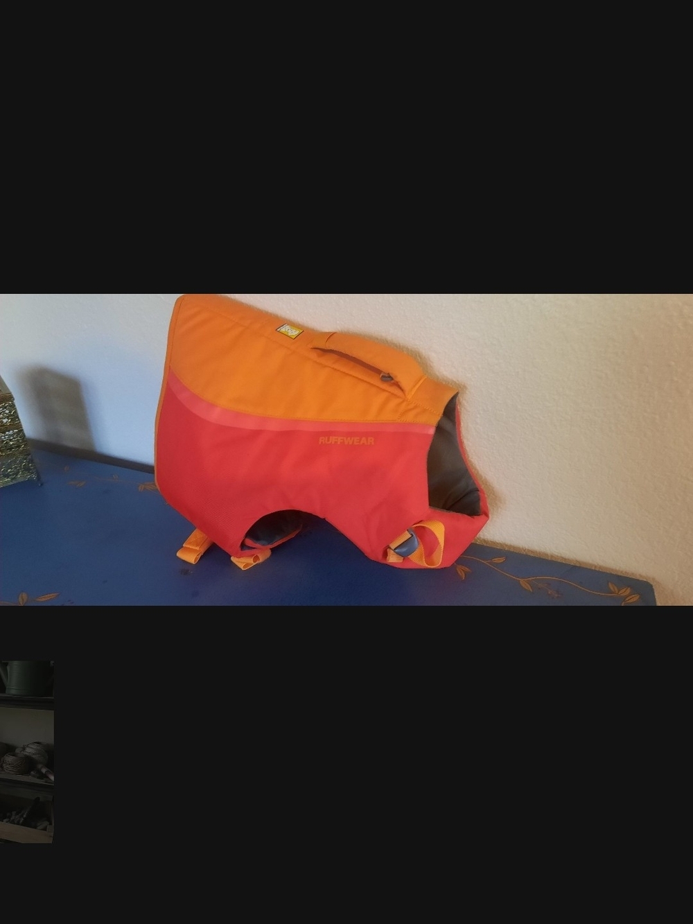 RuffWear High-Visibility Orange and Red Dog Jacket